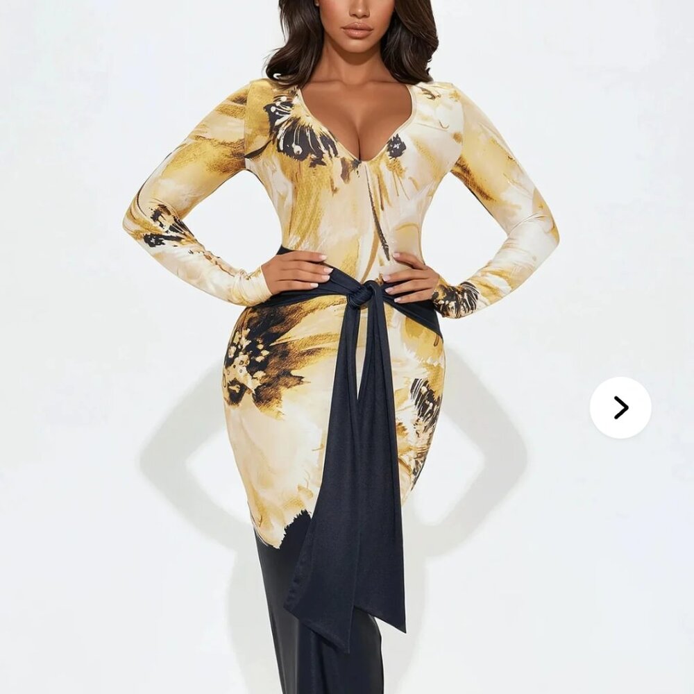 Cute tie waist dress